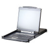 Aten CL5708IN-ATA 8-Port PS2-USB VGA 19-inch LCD KVM over IP Switch with Daisy-Chain Port and USB Peripheral Support