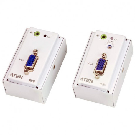 Aten VE157 VGA Audio Cat 5 Extender with MK Wall Plate