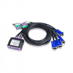 Aten CS64A 4-Port PS2 VGA Audio Cable KVM Switch | 1.8m